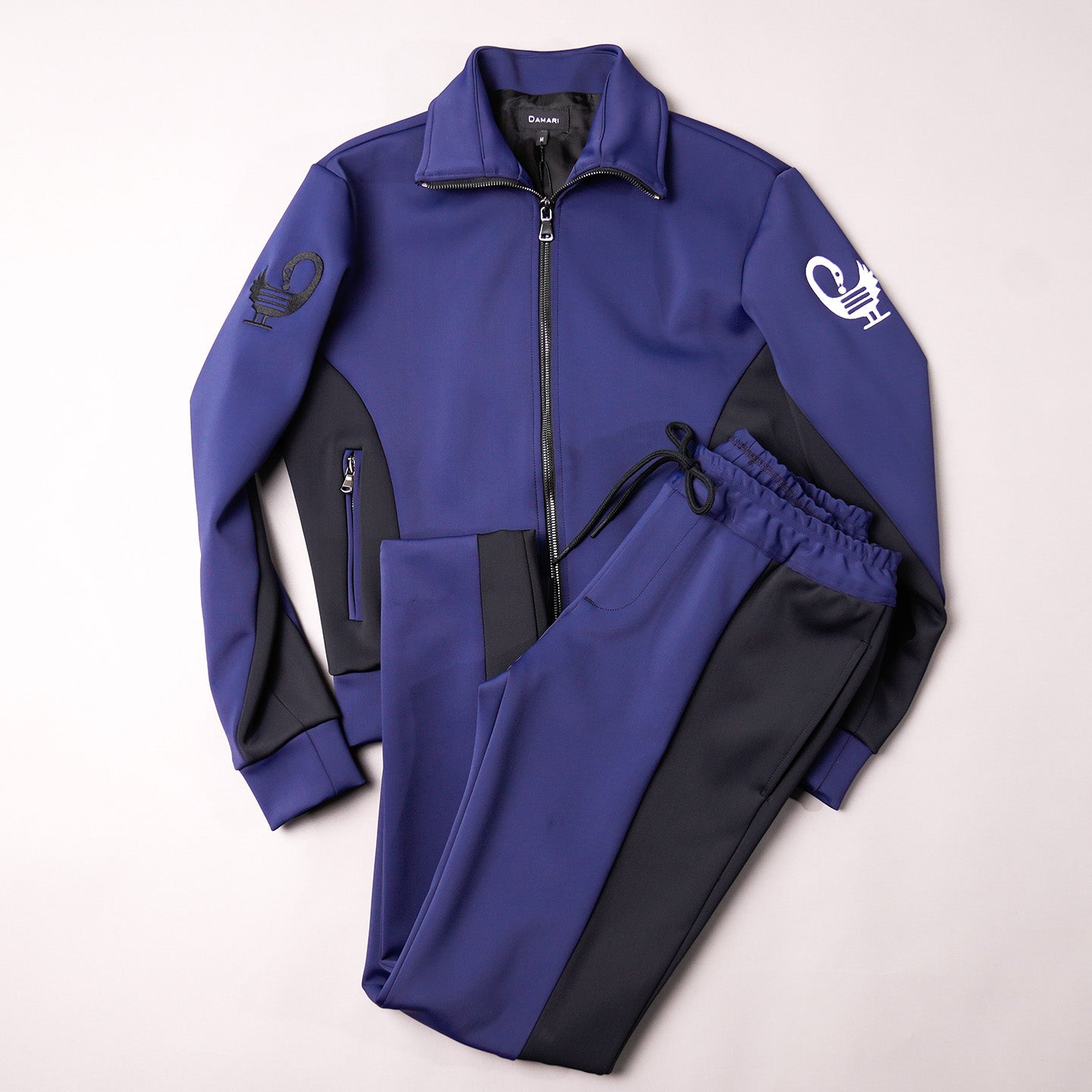 Luxe Tracksuit - (Noir/Midnight Blue)