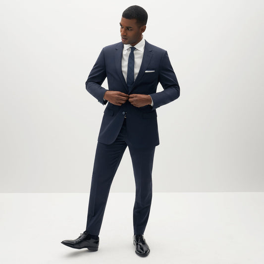 Navy Blue Suit Pants by SuitShop