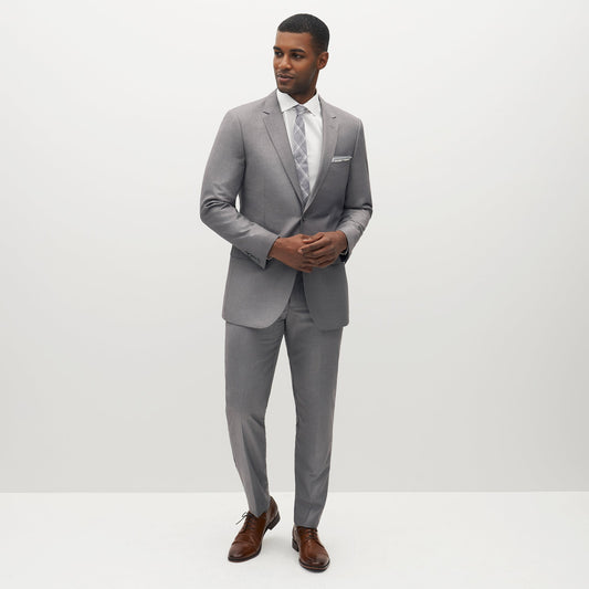 Textured Gray Suit Jacket by SuitShop