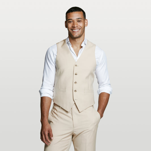 Tan Suit Vest by SuitShop
